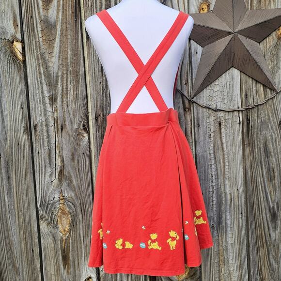 Suspender Skirt Winnie Pooh Bees Disney Plus Size 3X Orange Red Stretch Skirtall - Picture 4 of 11
